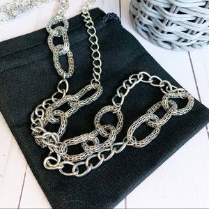 Silver Chain Link 23” Necklace